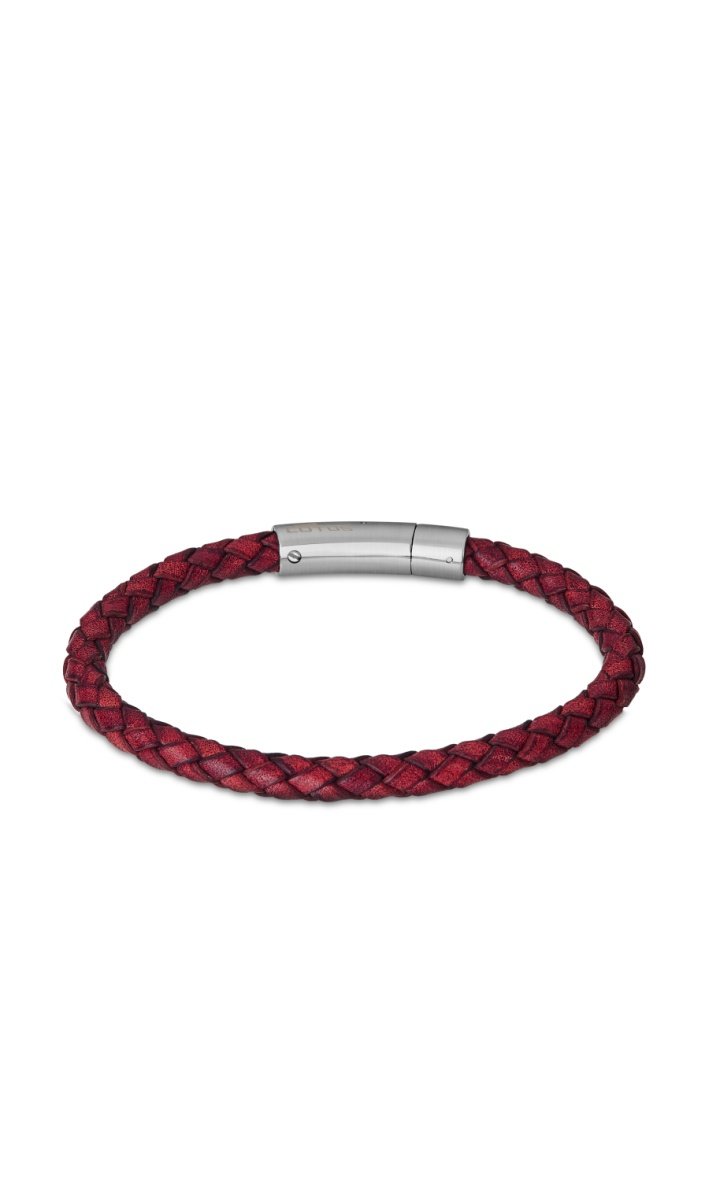 Bracciale Uomo In Pelle Lotus Style LS2141-2/4 – Collezione Basic, Con Zirconia Blu E Accenti In Argento